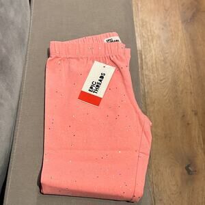 Epic Threads Glittery Peach Leggings- girls size small, nwt